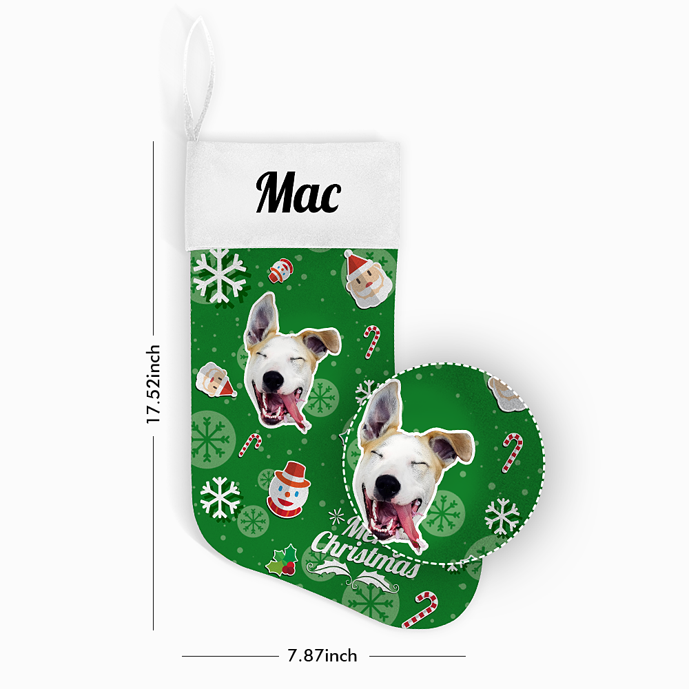 My Pet Name & Face Personalized Christmas Stockings - For Man, Woman, Kid