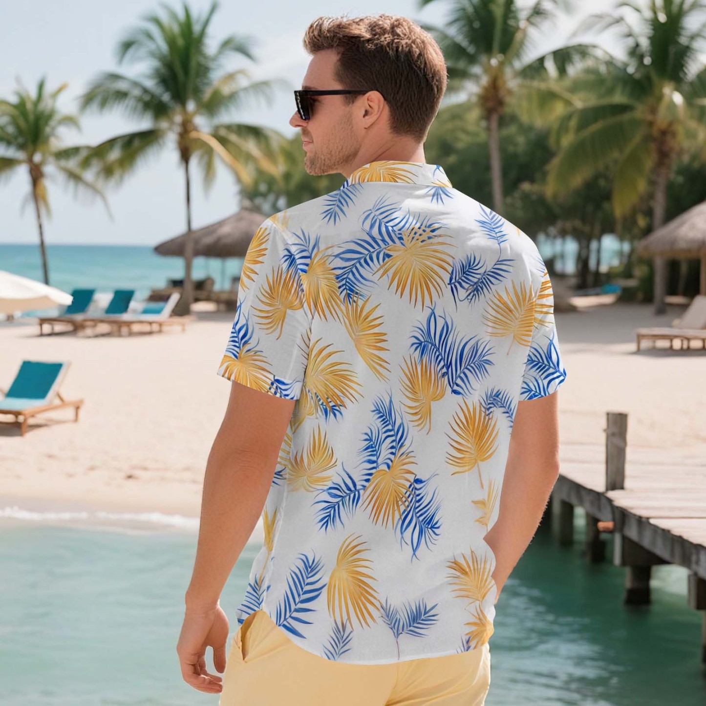 Chemises Hawaïennes Pour Hommes Aloha Chemise Hawaïenne À Fleurs Tropicales Luxuriantes Cadeau Pour Les Vacances D'été - MyFaceSocksFR
