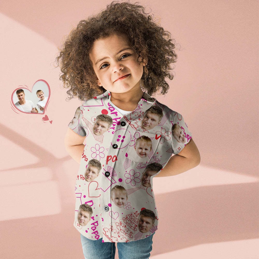 Chemise Hawaïenne Visage Personnalisée Chemise Fête Des Pères Assortie Cadeau Fête Des Pères - Sweet Papa - VisageChaussettes
