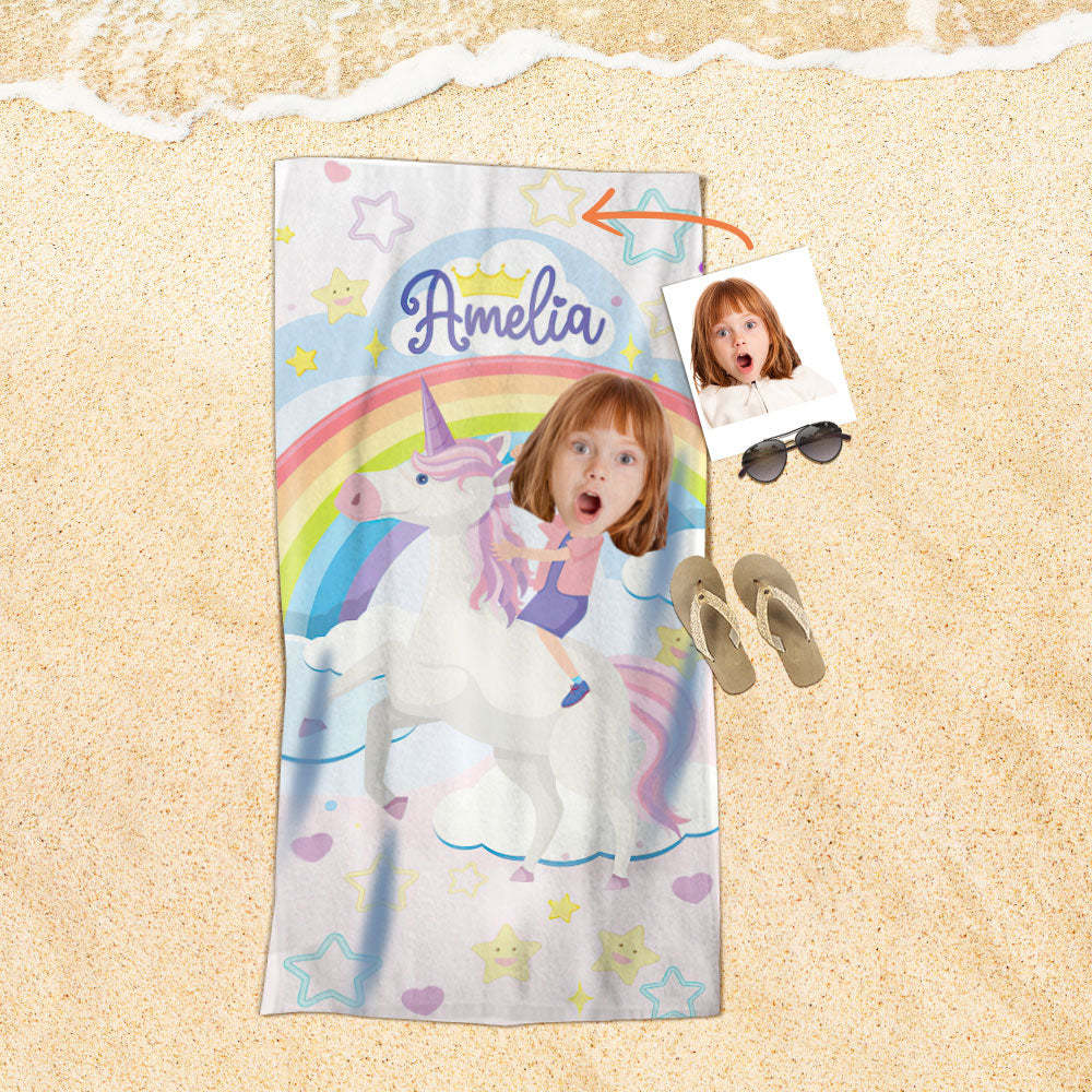 Serviette De Plage Visage Personnalisée Serviette De Plage Sirène Sexy Personnalisée Cadeau Drôle - MyFaceSocksFR
