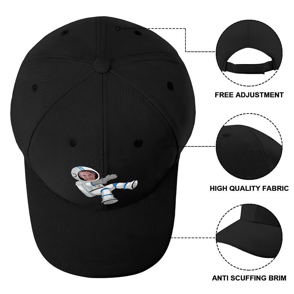 Casquette Personnalisée Visage Personnalisé Casquettes De Baseball Adultes Unisexe Imprimé Mode Casquettes Cadeau - Astronaute - VisageChaussettes