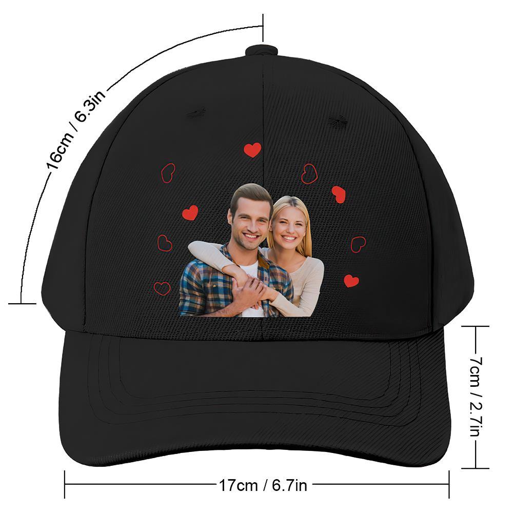 Casquette Personnalisée Casquettes De Baseball Photo Personnalisées Adultes Unisexe Imprimé Mode Casquettes Cadeau - Couples - VisageChaussettes