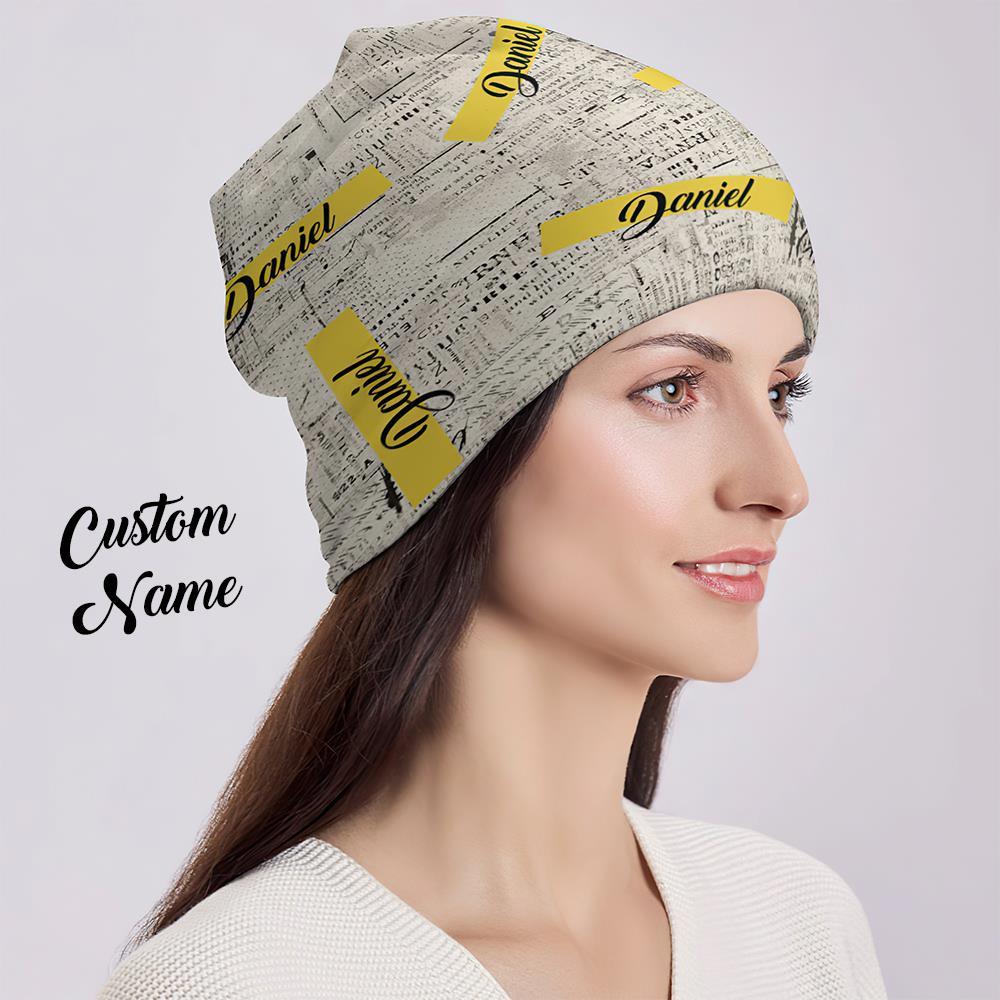 Casquette De Pull À Impression Complète Personnalisée Avec Texte Bonnet Personnalisé Chapeaux Cadeau Pour Lui - VisageChaussettes