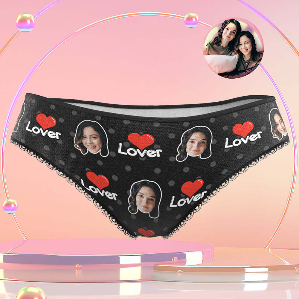 Visage Personnalisé Coloré Womens Panties-lover Cadeaux Lgbt Personnalisés - VisageChaussettes