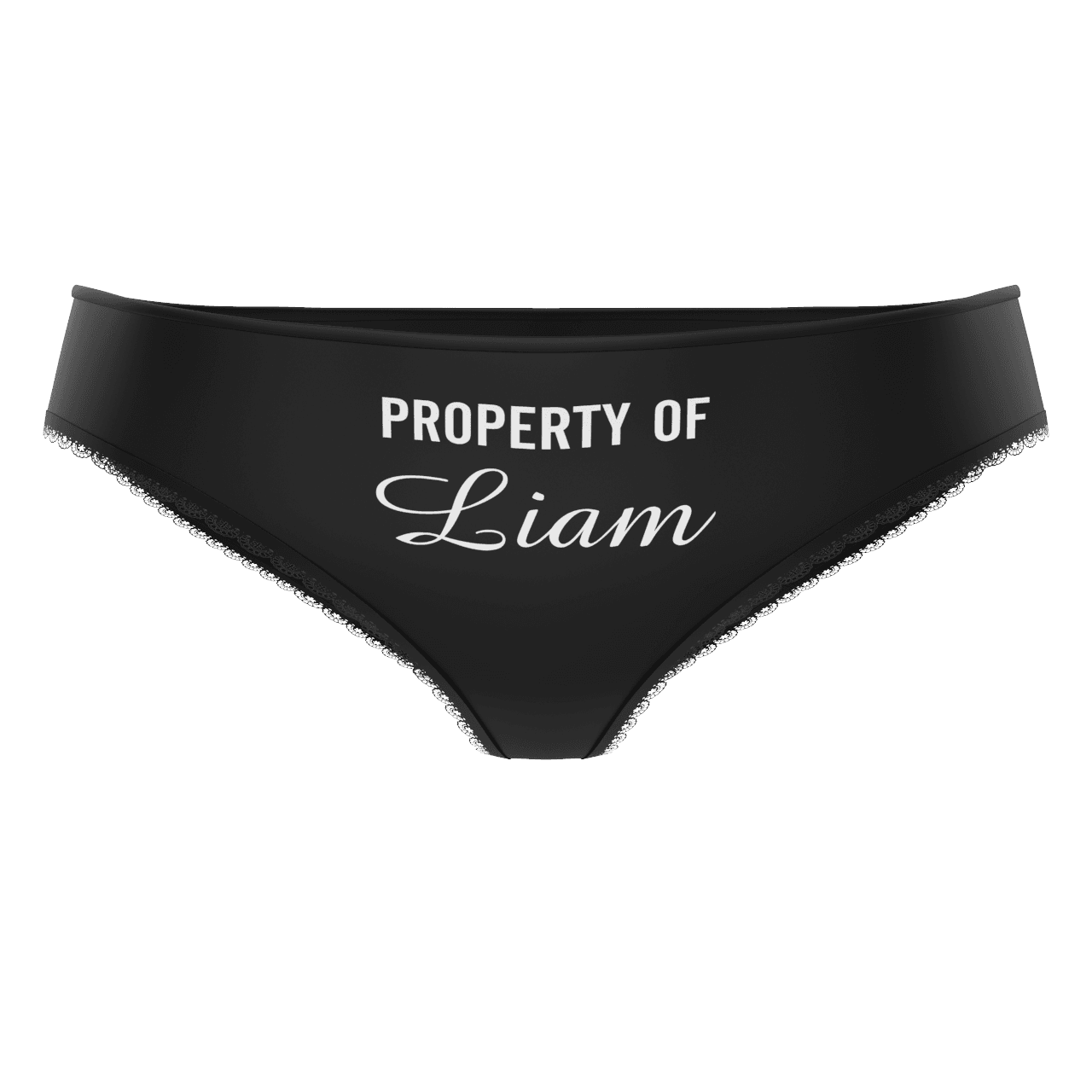 Black Couple Plain Women's Custom Name Colorful Panties