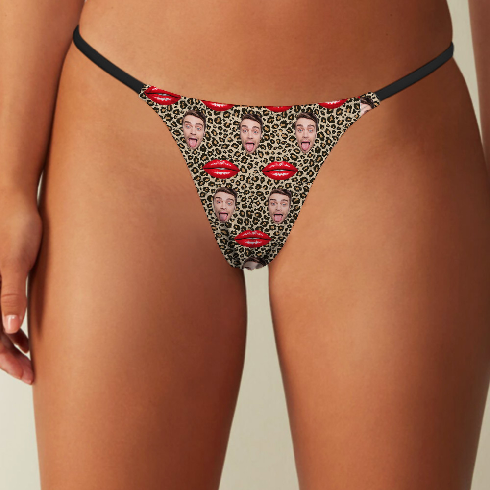 String Personnalisé Cadeau De Saint-valentin Avec Photo « mash Face », Culotte Humoristique, Slip « embrasse-moi, Mon Amour », String - MyFaceSocksFR