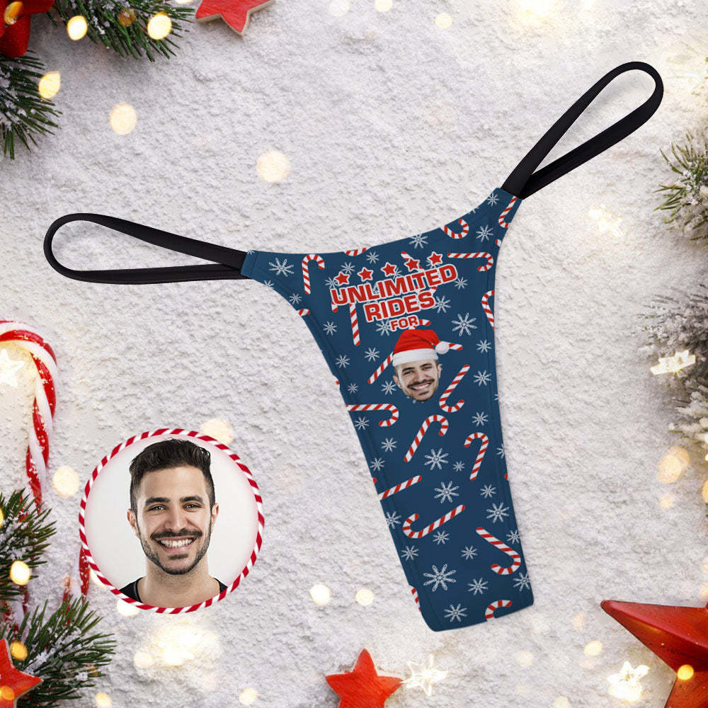 Visage Personnalisé Sur Les Sous-vêtements Pour Femmes Thongs Panty Cadeau De Noël Pour Elle - Promenades Illimitées - VisageChaussettes