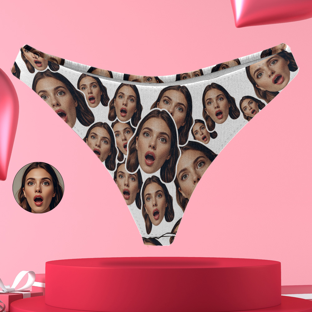 Culotte String Personnalisée Avec Photo, Sous-vêtements Amusants, Cadeau De Saint-valentin Pour Elle