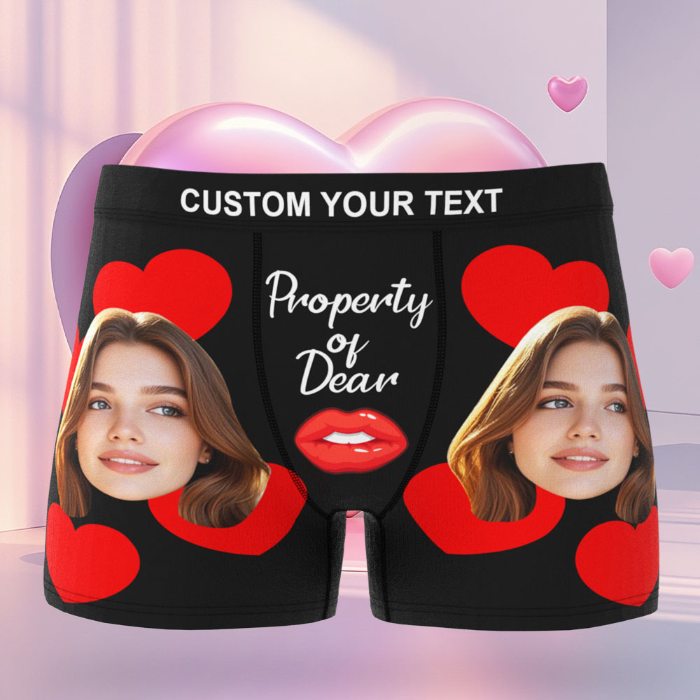 Boxer Personnalisé Pour Homme, Sous-vêtement Personnalisé Avec Photo De Votre Choix, Pour Mari Ou Petit Ami