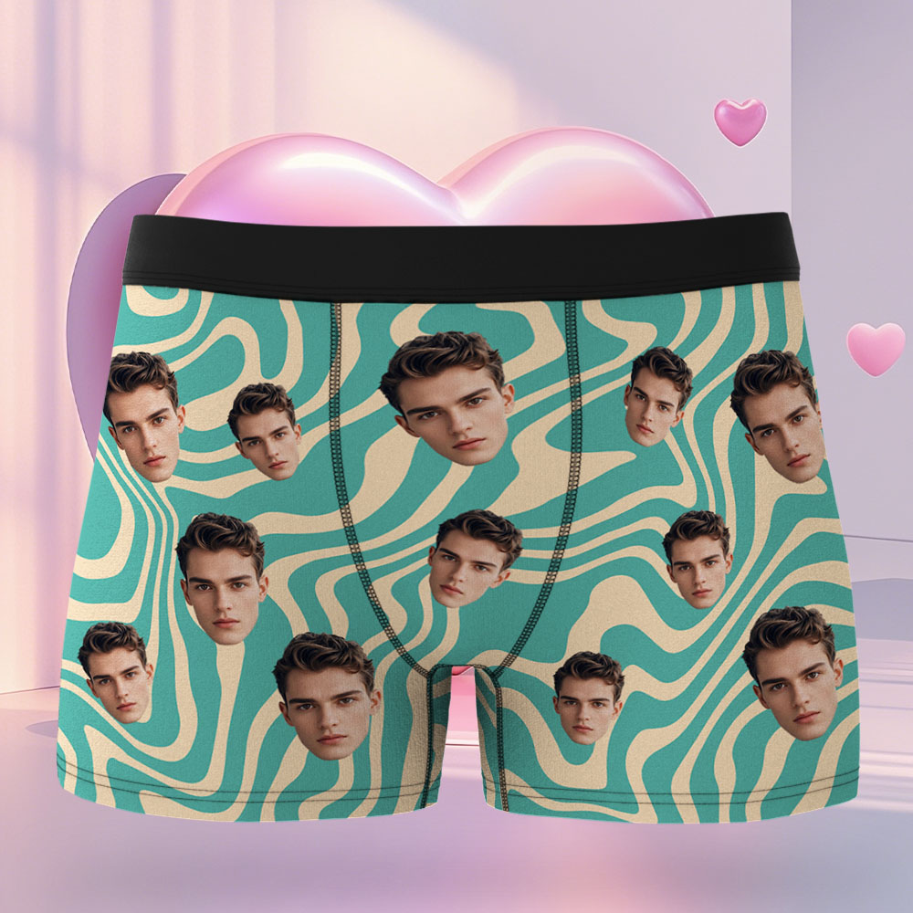 Boxer Personnalisé Pour Homme, Cadeau Pour Mari, Multicolore, Rayé