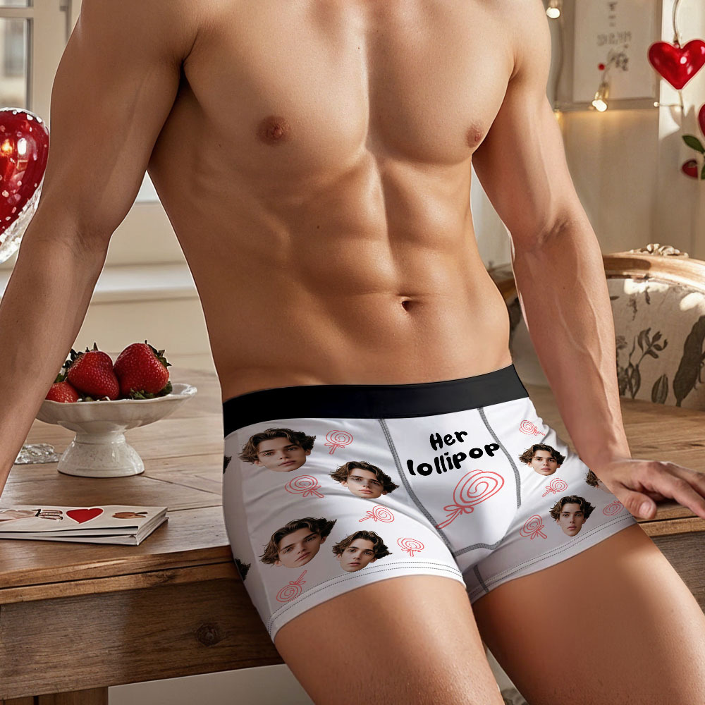 Boxers Pour Hommes Personnalisés Avec Photo Humoristique, Cadeau Idéal Pour Elle. - MyFaceSocksFR