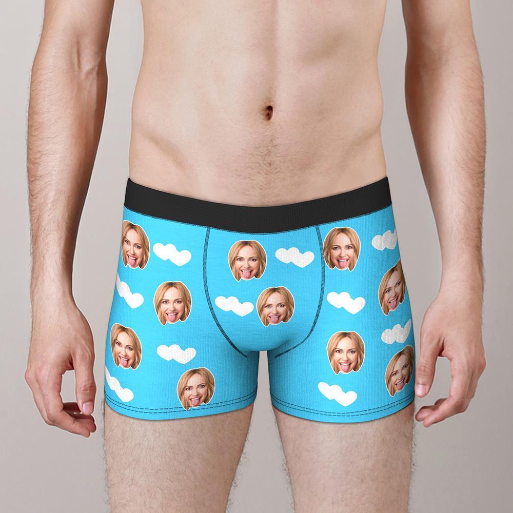 Boxers Visage Personnalisés Love Hearts Boxer Homme Personnalisés Cadeaux Lgbt Personnalisés - VisageChaussettes