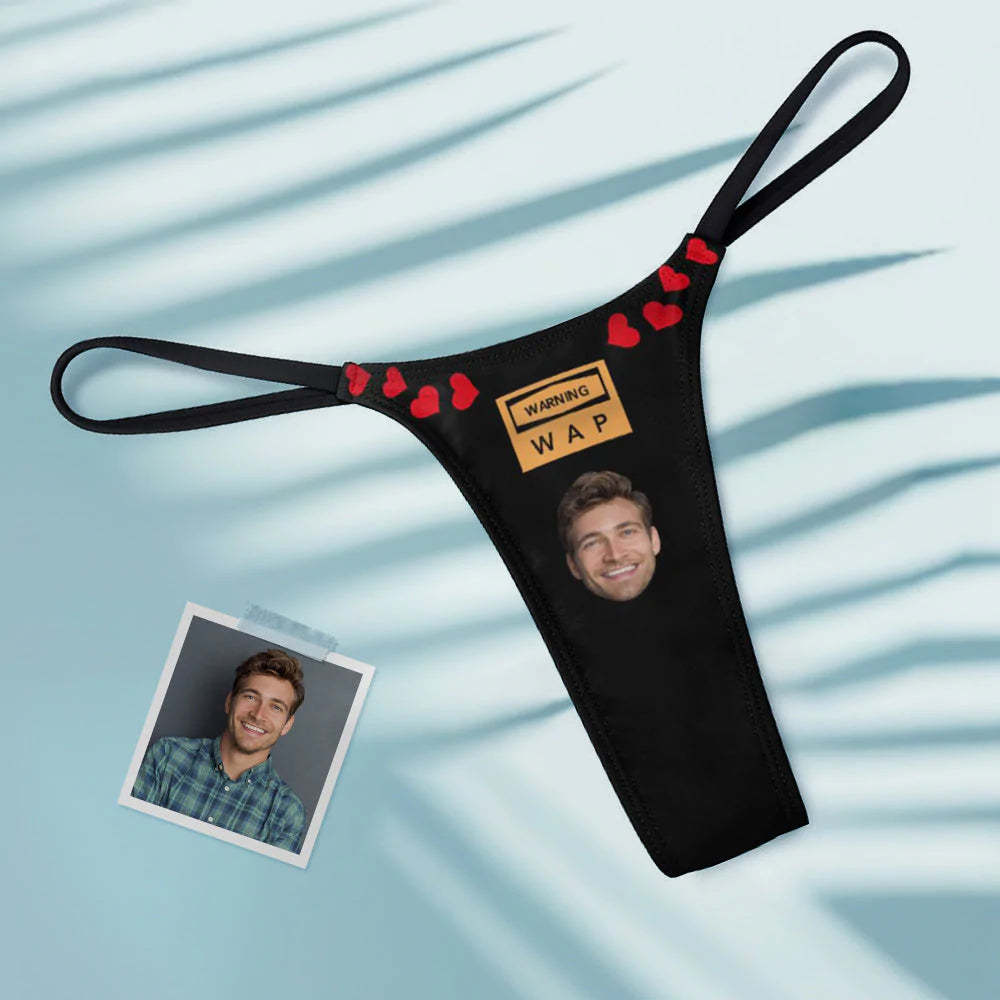 Avertissement De Visage Personnalisé Wap String Tanga Pour Femme - VisageChaussettes