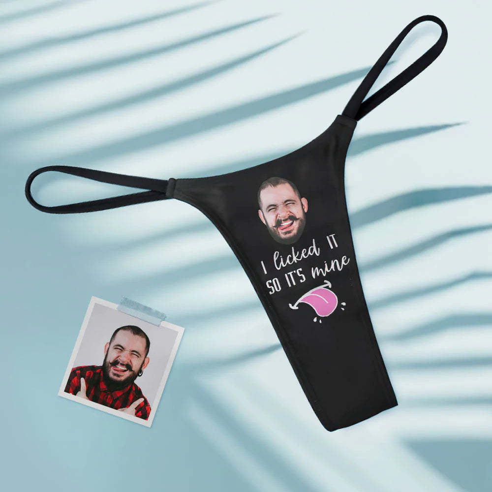 String Tanga Femme Sexy Visage Personnalisé It's Mine - VisageChaussettes