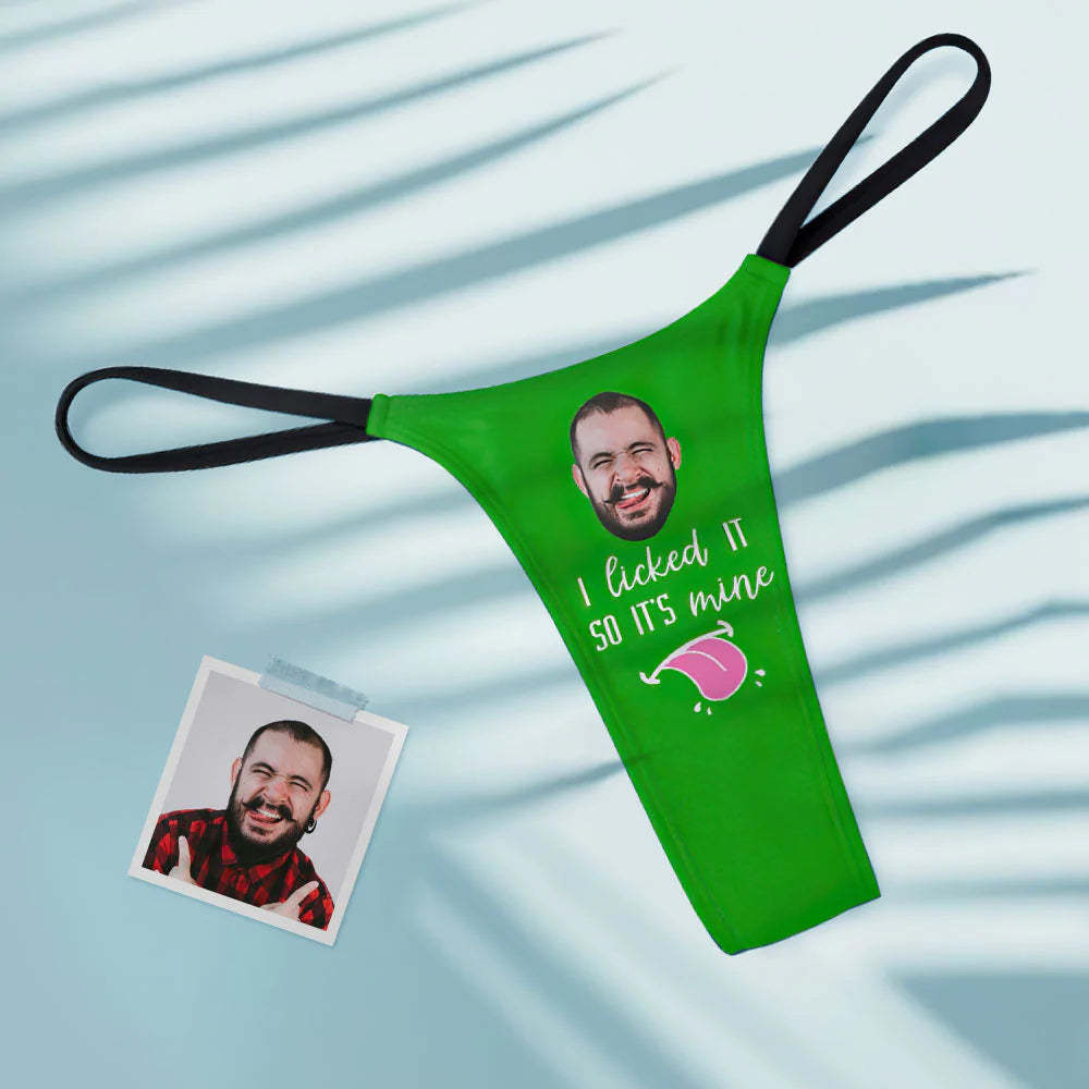String Tanga Femme Sexy Visage Personnalisé It's Mine - VisageChaussettes