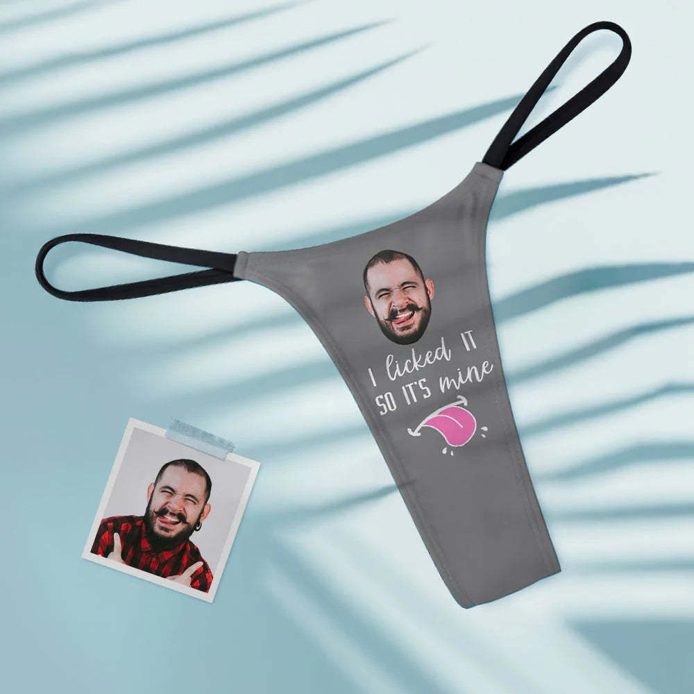 String Tanga Femme Sexy Visage Personnalisé It's Mine - VisageChaussettes