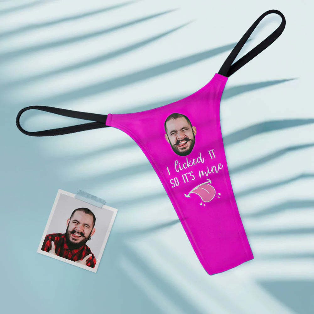 String Tanga Femme Sexy Visage Personnalisé It's Mine - VisageChaussettes