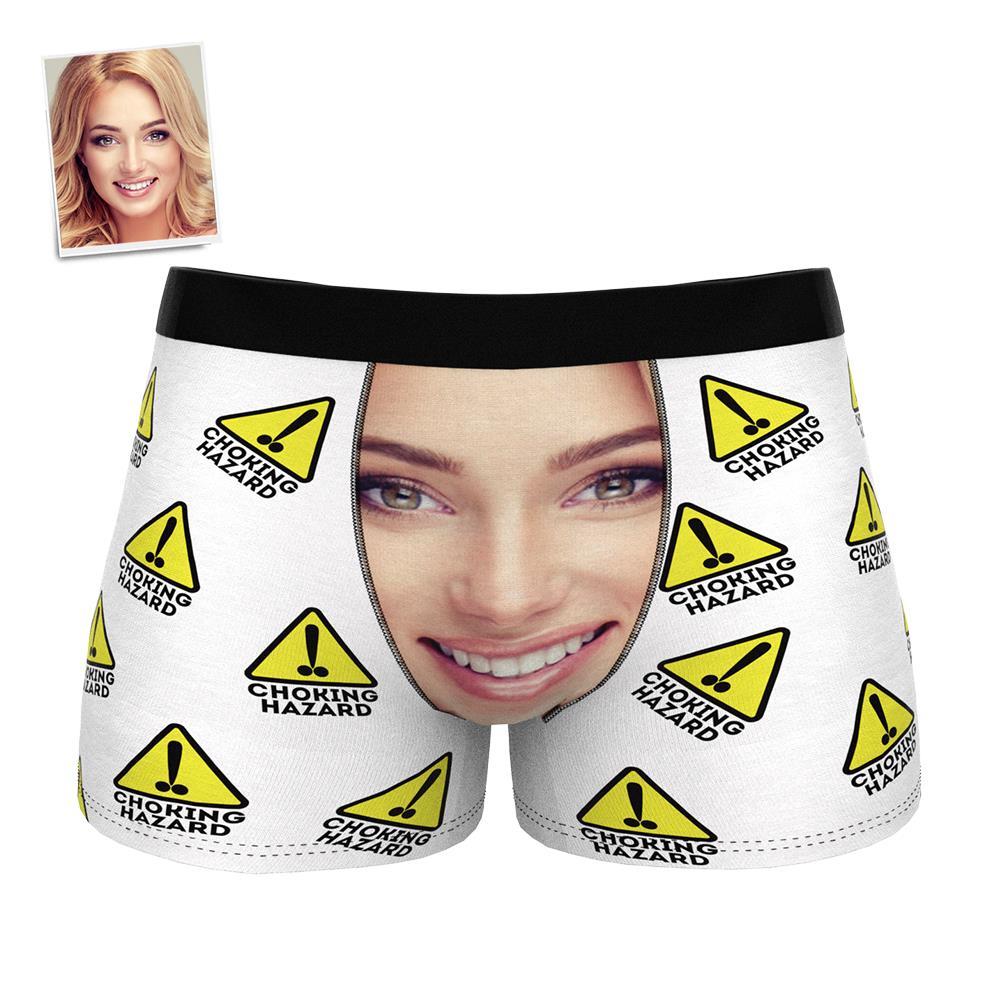 Boxer Visage Personnalisé Risque D'étouffement - VisageChaussettes