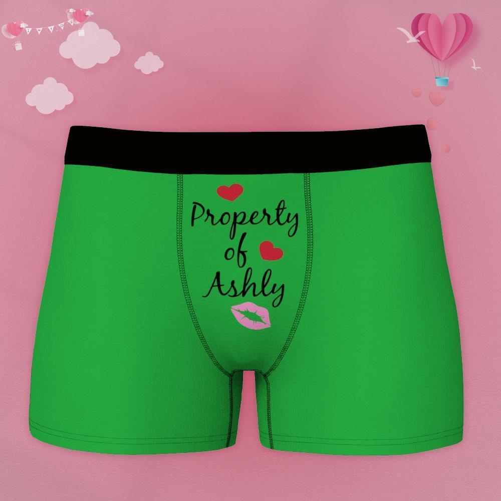 Nom de boxeur personnalisé Cadeaux d'anniversaire de boxeur pour petit ami, cadeau d'anniversaire pour les sous-vêtements de couples de mari