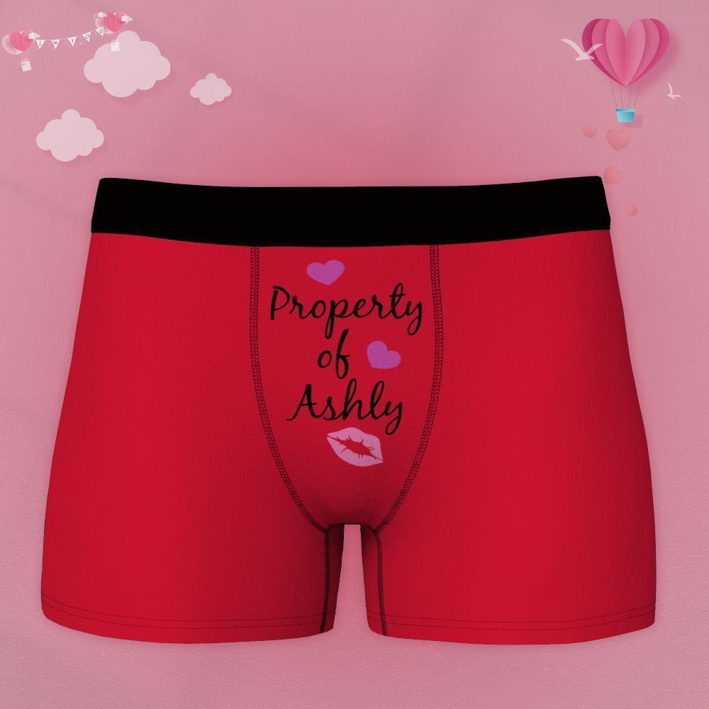 Nom de boxeur personnalisé Cadeaux d'anniversaire de boxeur pour petit ami, cadeau d'anniversaire pour les sous-vêtements de couples de mari