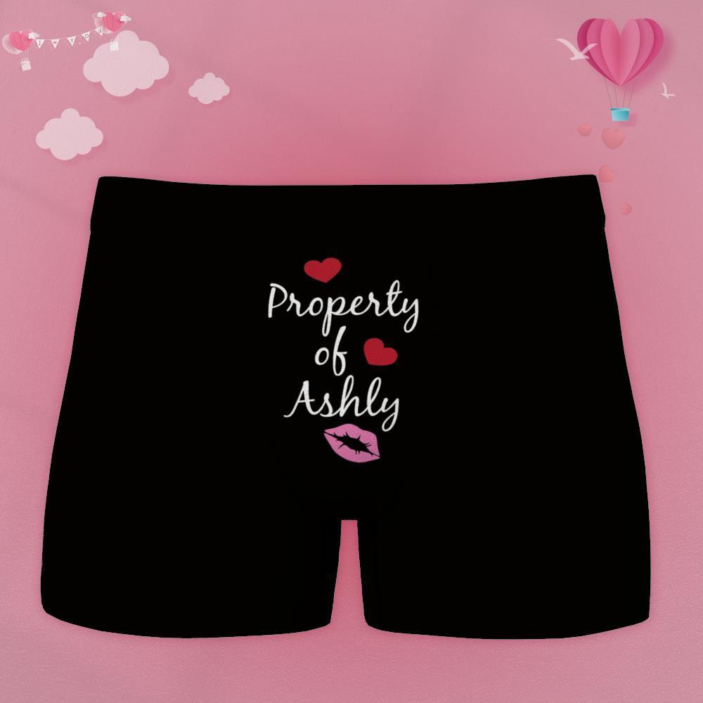 Nom de boxeur personnalisé Cadeaux d'anniversaire de boxeur pour petit ami, cadeau d'anniversaire pour les sous-vêtements de couples de mari