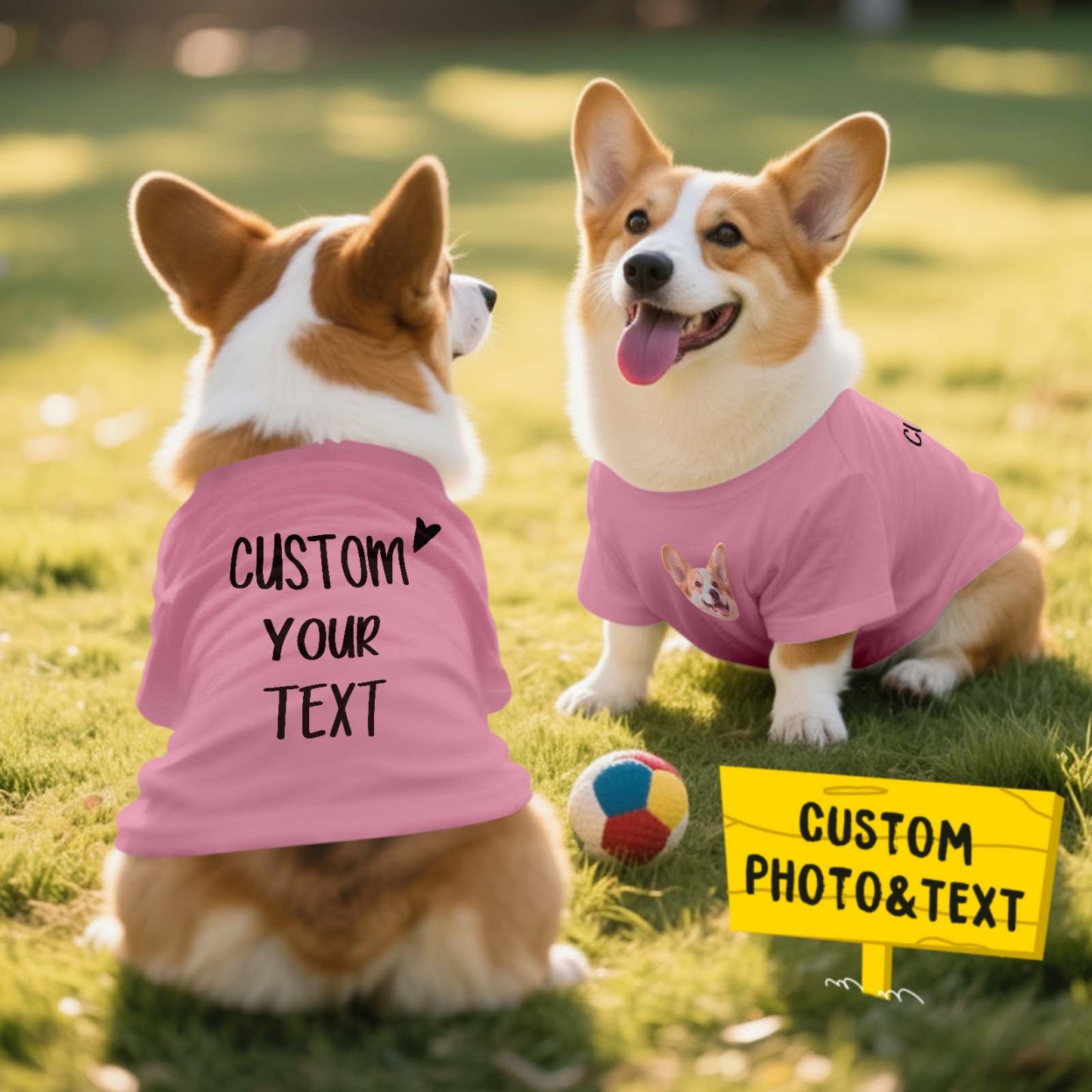 T-shirt Personnalisé Avec Photo Et Texte Mignon Pour Chien - Cadeau Idéal Pour Les Amoureux Des Animaux - MyFaceSocksFR