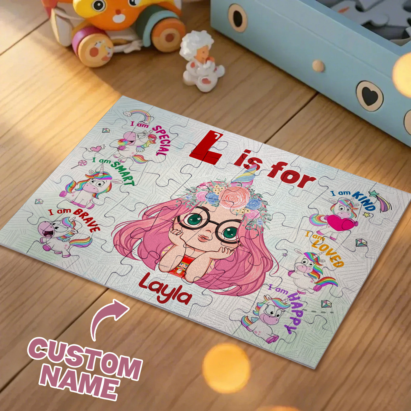 Puzzle Personnalisé - Joyeux Anniversaire | Cadeau Pour Petit-enfant - Cadeau Pour Enfant - Nouveauté 2024 - Puzzle Personnalisé - MyFaceSocksFR