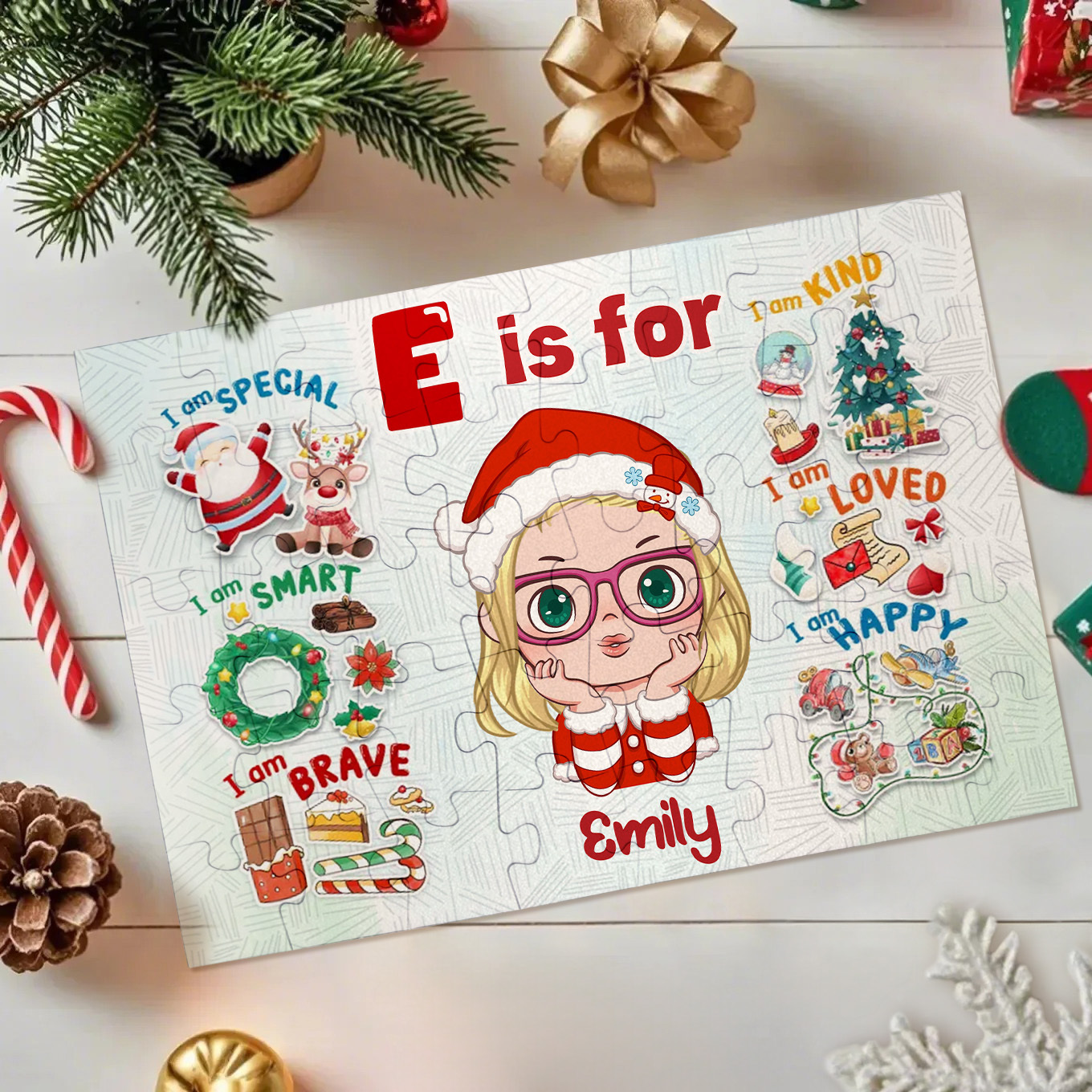 Puzzle Personnalisé - Joyeux Anniversaire | Cadeau Pour Petit-enfant - Cadeau Pour Enfant - Nouveauté 2024 - Puzzle Personnalisé - MyFaceSocksFR