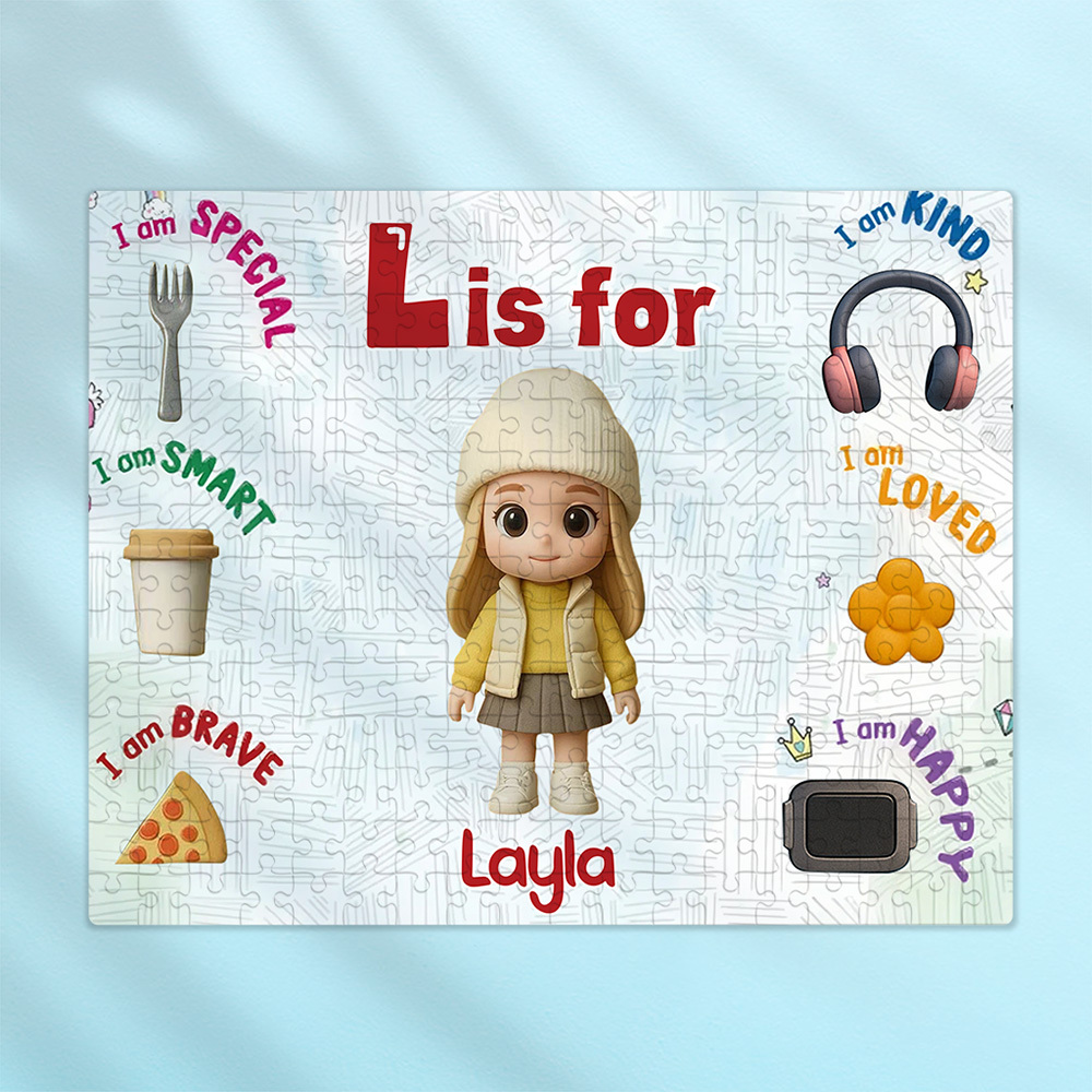 Puzzle De Dessin Animé Personnalisé Avec Noms, Puzzle Photo Personnalisé Pour Animaux De Compagnie, Tendance 2025 - MyFaceSocksFR