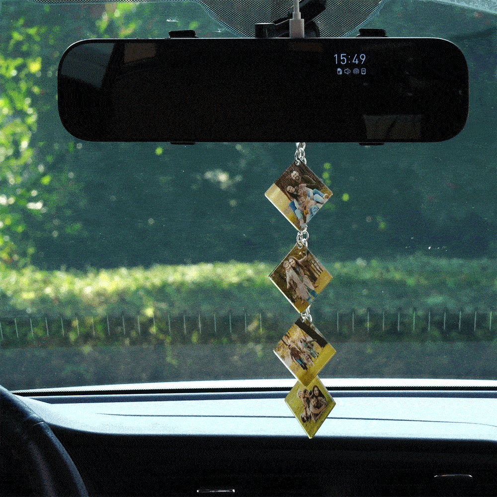 Chaîne De Rétroviseur De Voiture, Micro-mémoire, Personnalisable, Vintage, Mini Photos, Breloques, Accessoires, Cadeaux, Cadeaux De Demoiselle D'honneur - MyFaceSocksFR