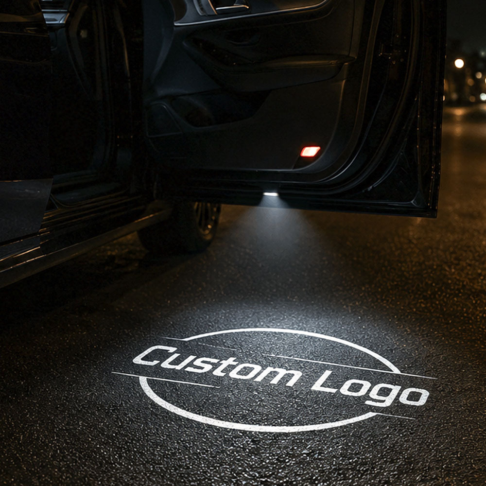 Projecteurs De Porte De Voiture Personnalisés, Lumière De Logo De Bienvenue à LED - MyFaceSocksFR