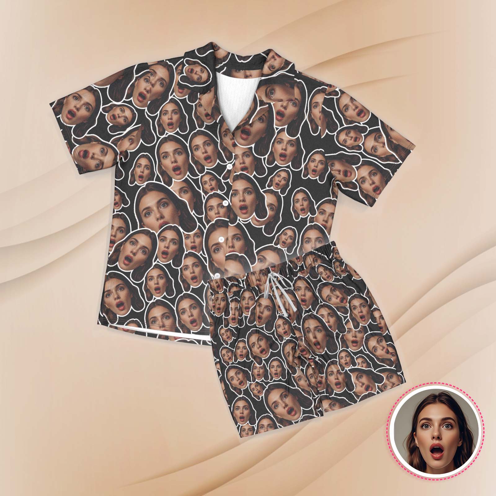 Pyjama À Manches Courtes Personnalisé Pour Femme Vêtements De Nuit Personnalisés Cadeaux D'amour Pour Elle