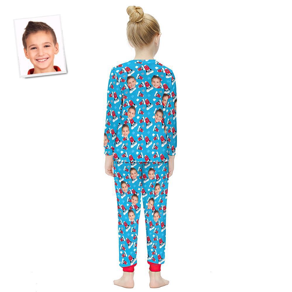 Pyjama Enfant Manches Longues Visage Personnalisé - Fusée - VisageChaussettes