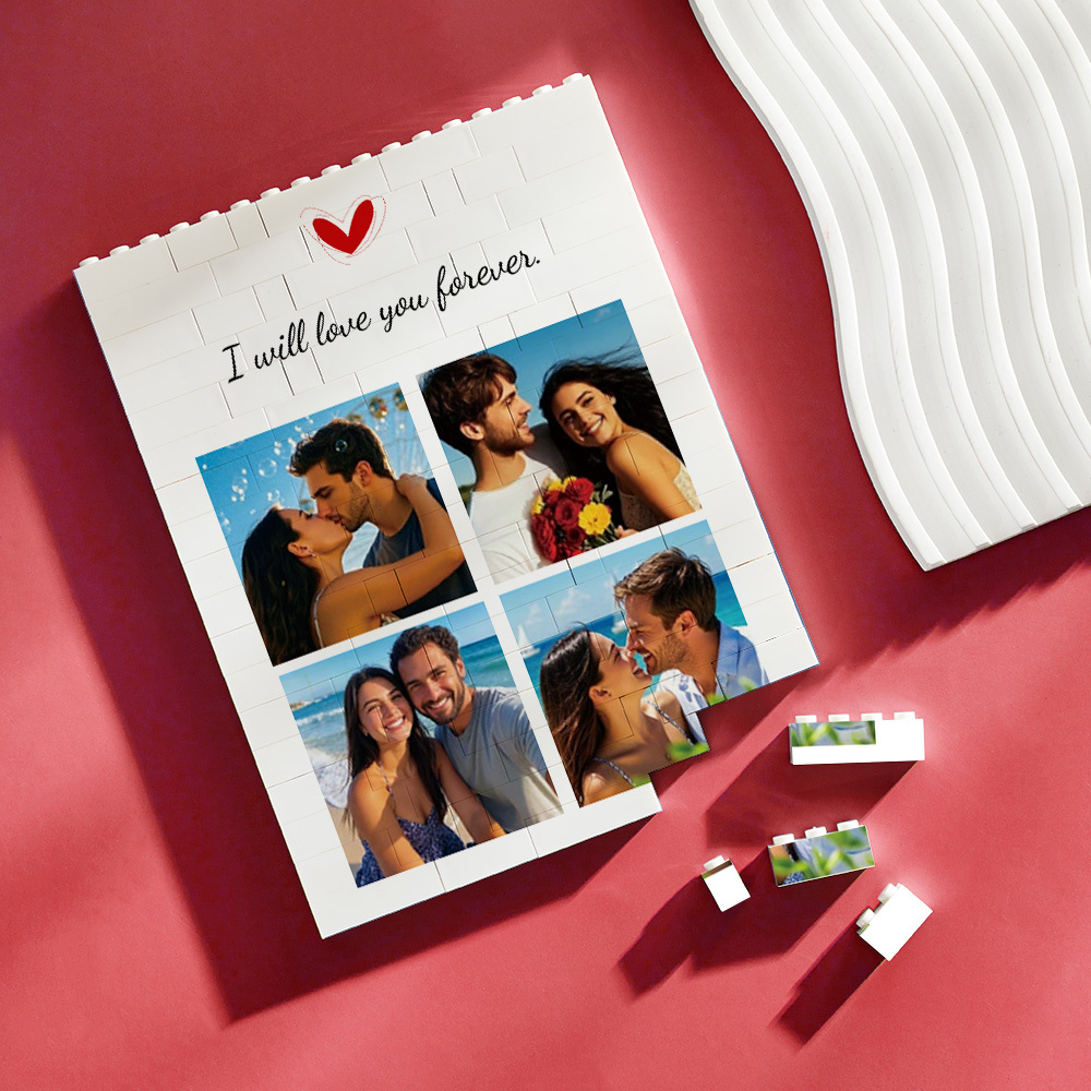 Puzzle Personnalisé Avec Photo Et Texte, Briques De Construction Pour Couple Avec Noms, Cadeau De Saint-valentin Pour Lui Ou Elle - MyFaceSocksFR
