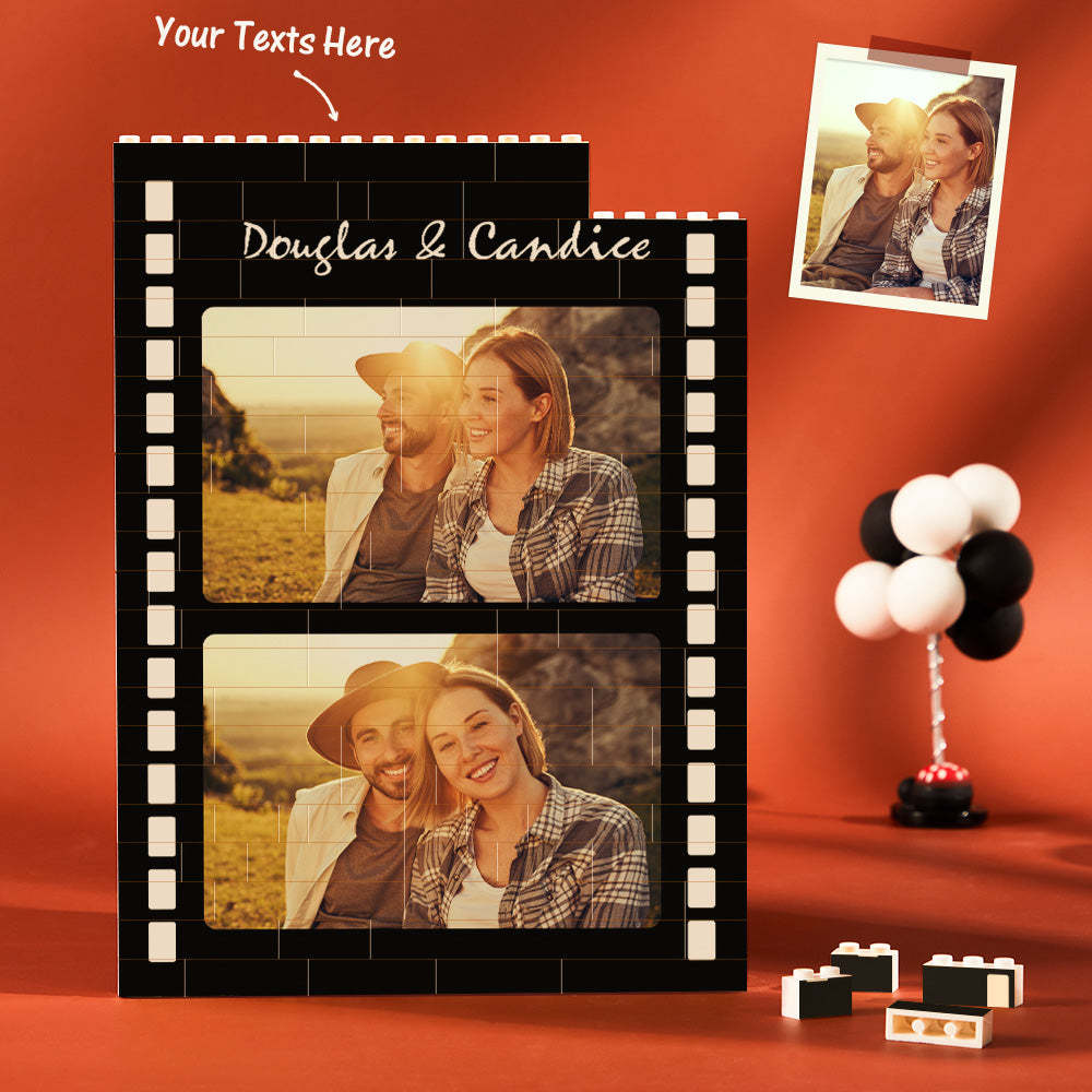 Puzzle De Bloc De Construction Personnalisé Bâtiment Vertical Photo Brique Film Style Cadeau Saint-valentin - VisageChaussettes
