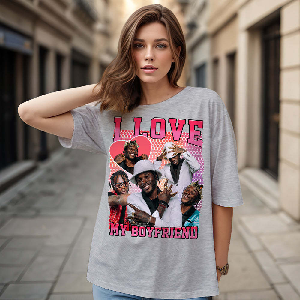 Photo Personnalisée Et Nom Vintage Tee T-shirt Personnalisé Cadeaux Pour Lui/elle - VisageChaussettes