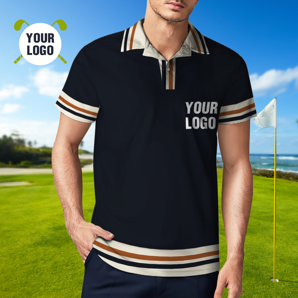 Polos Personnalisés Pour Hommes Polos Personnalisés Pour Hommes Chemises Avec Logo Cadeau De Vacances D'anniversaire Pour Lui Papa - MyFaceSocksFR