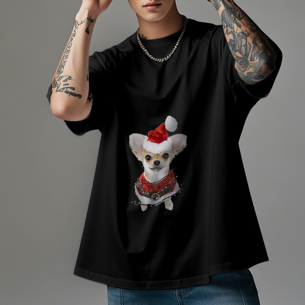 T-shirts Vintage Avec Photo Personnalisée T-shirt Thème De Noël T-shirt Vintage Lanterne - MyFaceSocksFR