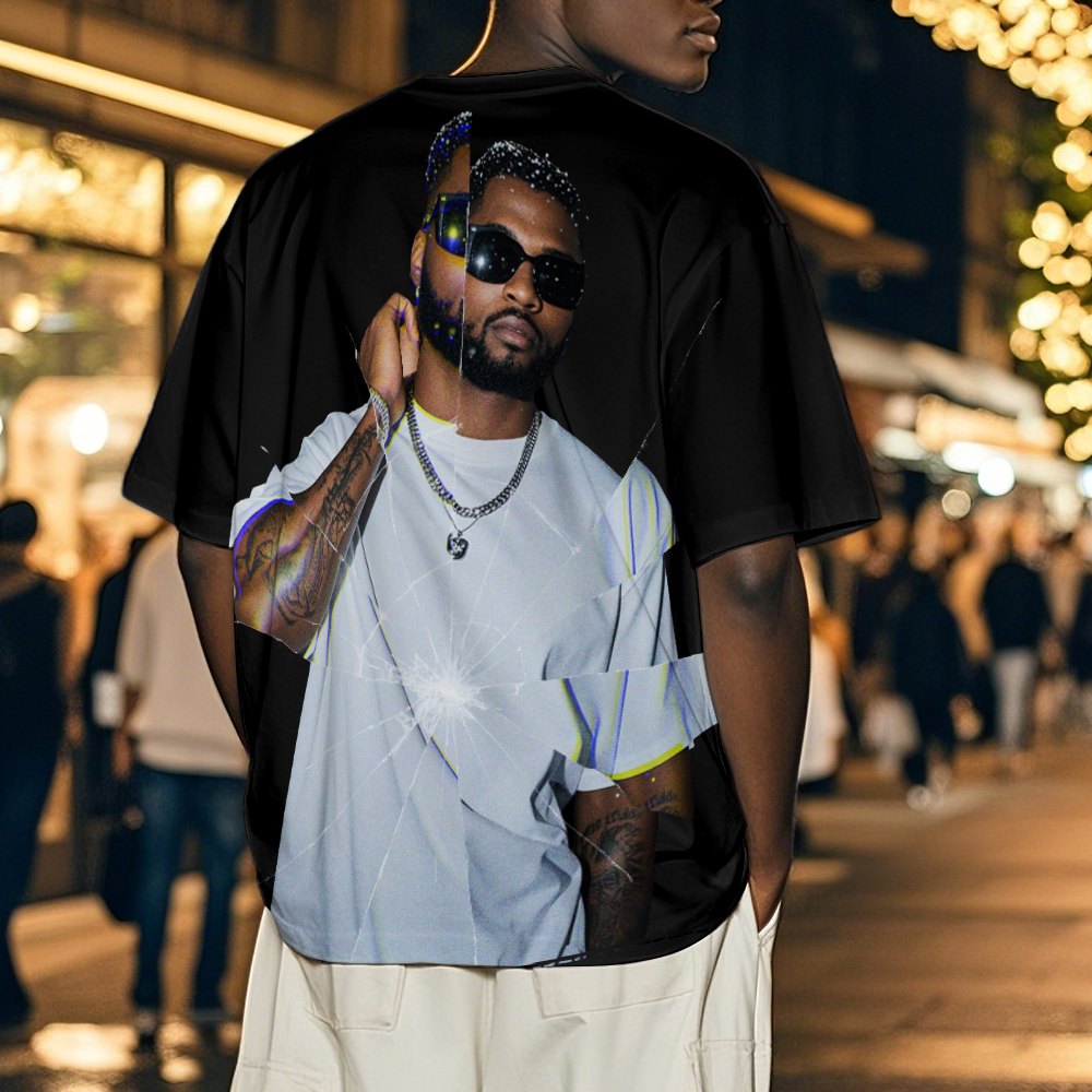 T-shirt De Mode Rétro Personnalisé, Cadeau De Noël Avec Photo Personnalisée Avec Style Vintage - MyFaceSocksFR