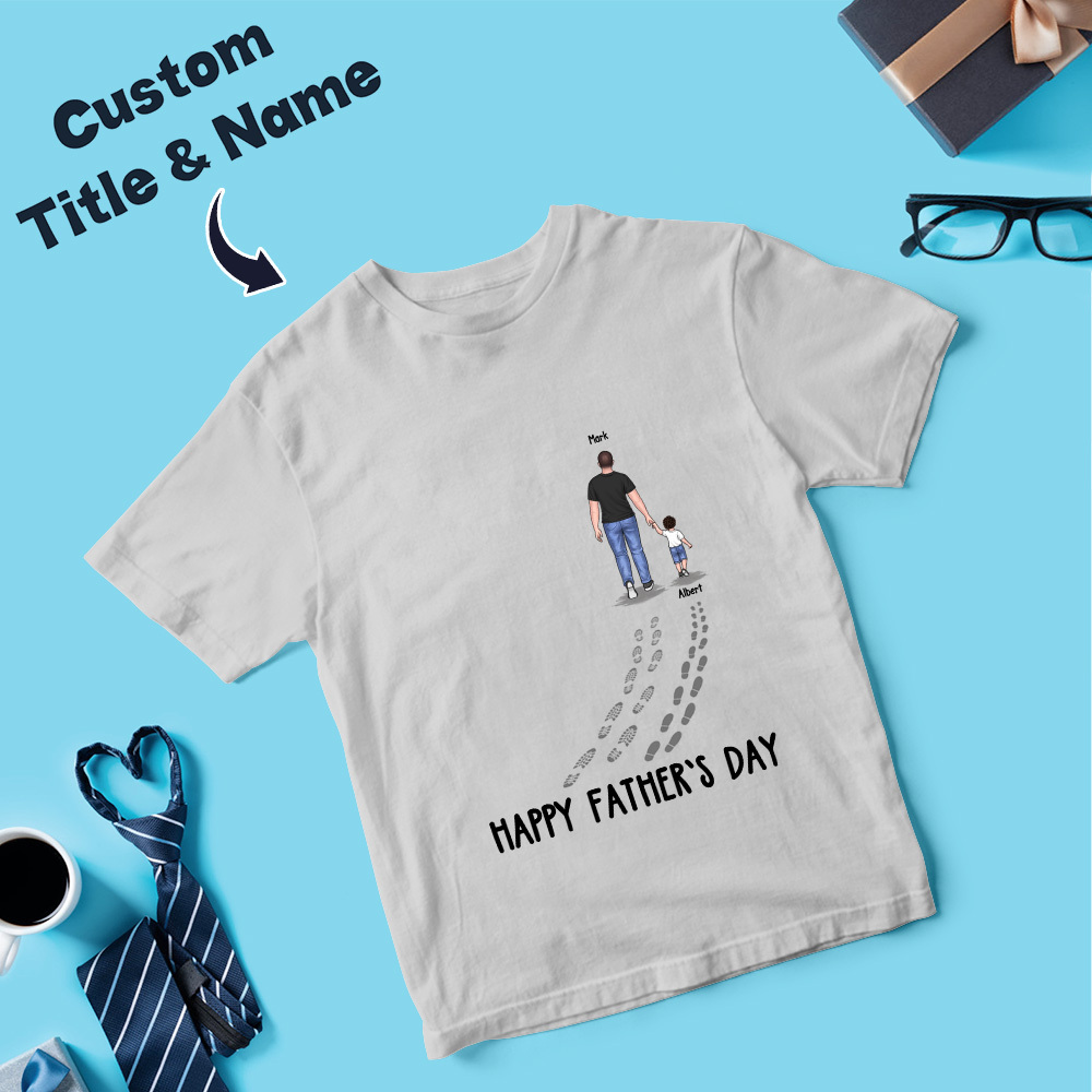 T-shirt À Capuche Unisexe Personnalisé « joyeuse Fête Des Pères », Cadeau D'anniversaire Pour Papa - MyFaceSocksFR