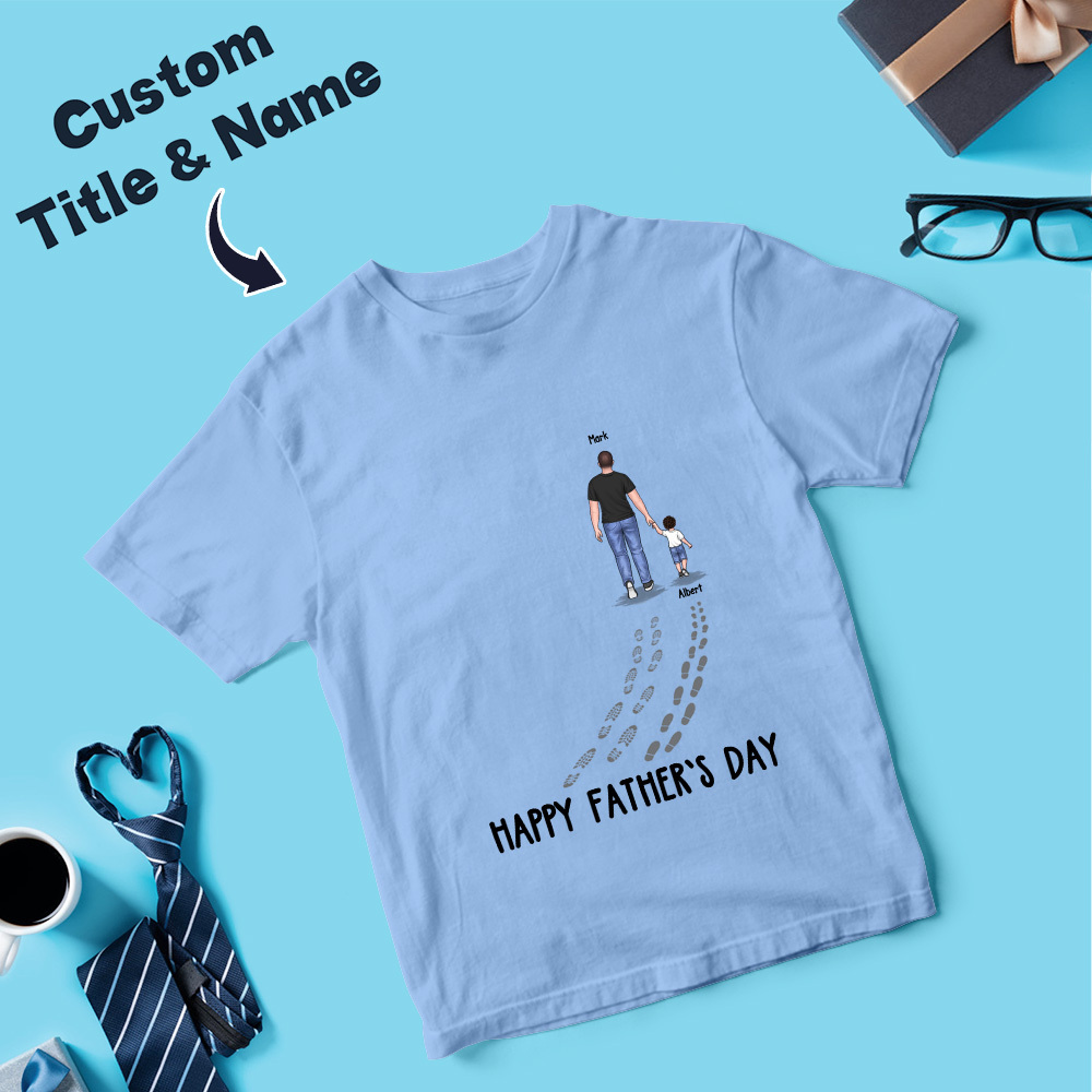 T-shirt À Capuche Unisexe Personnalisé « joyeuse Fête Des Pères », Cadeau D'anniversaire Pour Papa - MyFaceSocksFR