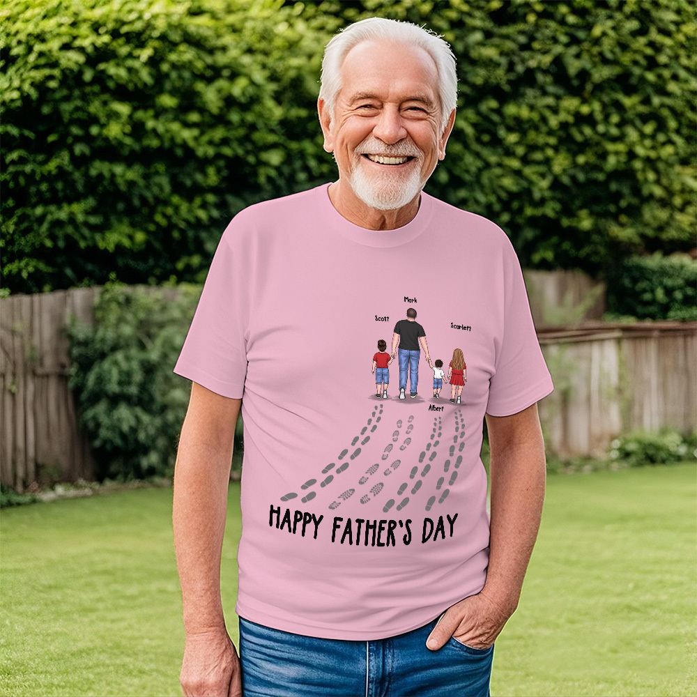 T-shirt À Capuche Unisexe Personnalisé « joyeuse Fête Des Pères », Cadeau D'anniversaire Pour Papa - MyFaceSocksFR