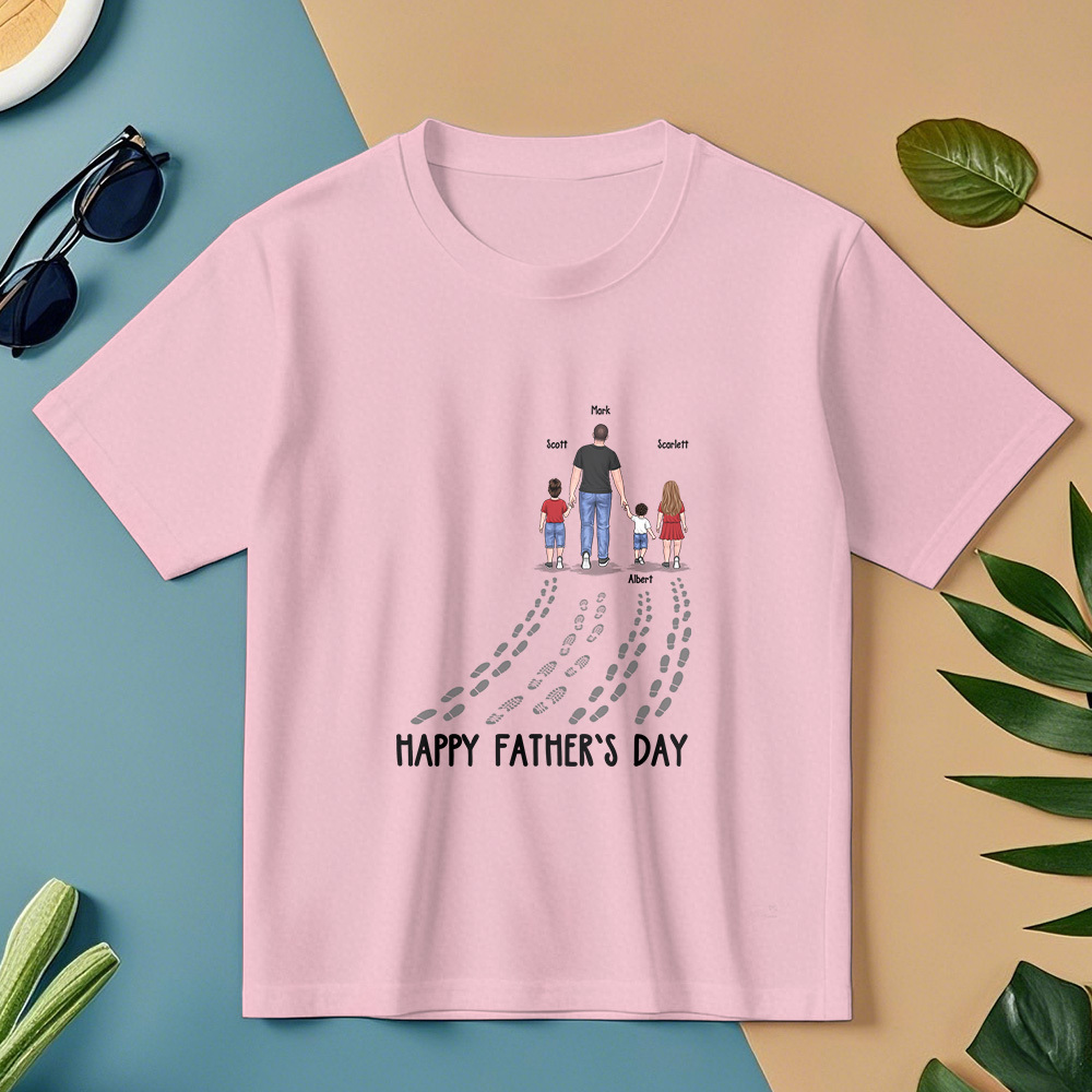 T-shirt À Capuche Unisexe Personnalisé « joyeuse Fête Des Pères », Cadeau D'anniversaire Pour Papa - MyFaceSocksFR