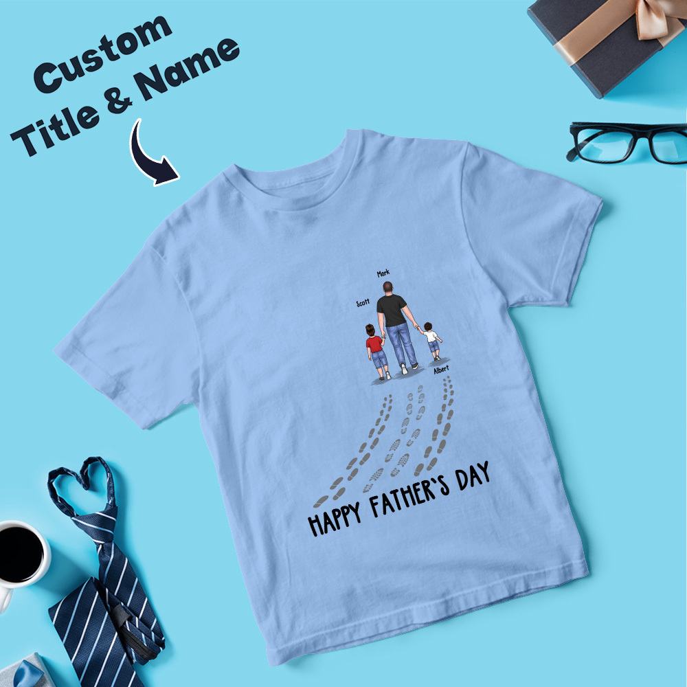 T-shirt À Capuche Unisexe Personnalisé « joyeuse Fête Des Pères », Cadeau D'anniversaire Pour Papa - MyFaceSocksFR