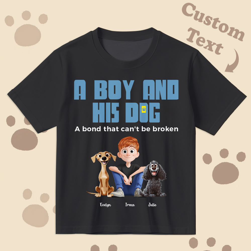 Un Lien Indéfectible - T-shirt De Dessin Animé Personnalisé, Cadeau Pour La Fête Des Pères - MyFaceSocksFR