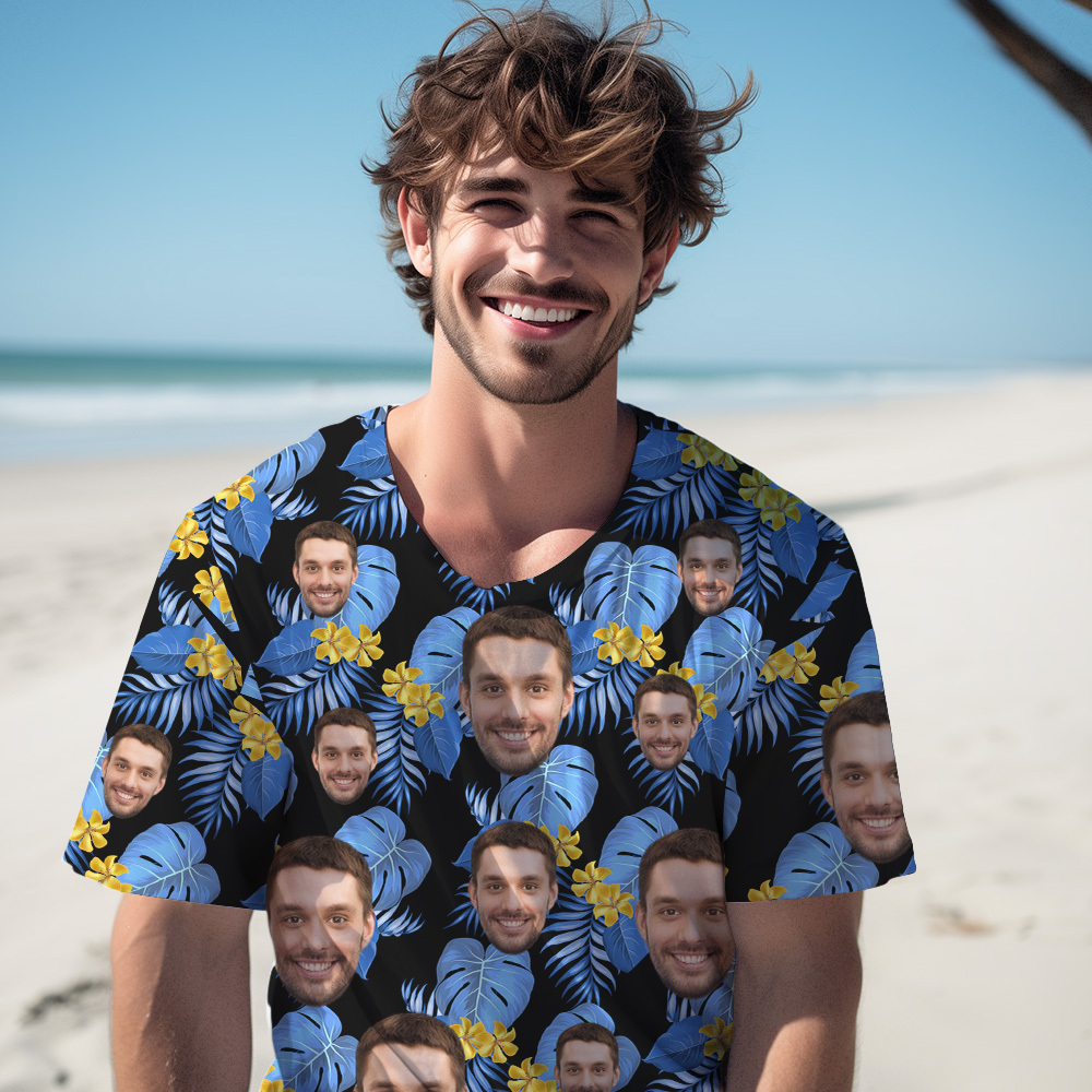 T-shirt Vintage Personnalisé Avec Photo Pour La Fête Des Pères, Cadeau Pour Papa - MyFaceSocksFR
