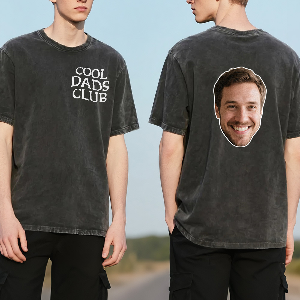 T-shirt Personnalisé Face Mash, Photo Personnalisée, Multicolore, Amusant, Cadeau Pour La Fête Des Pères - MyFaceSocksFR