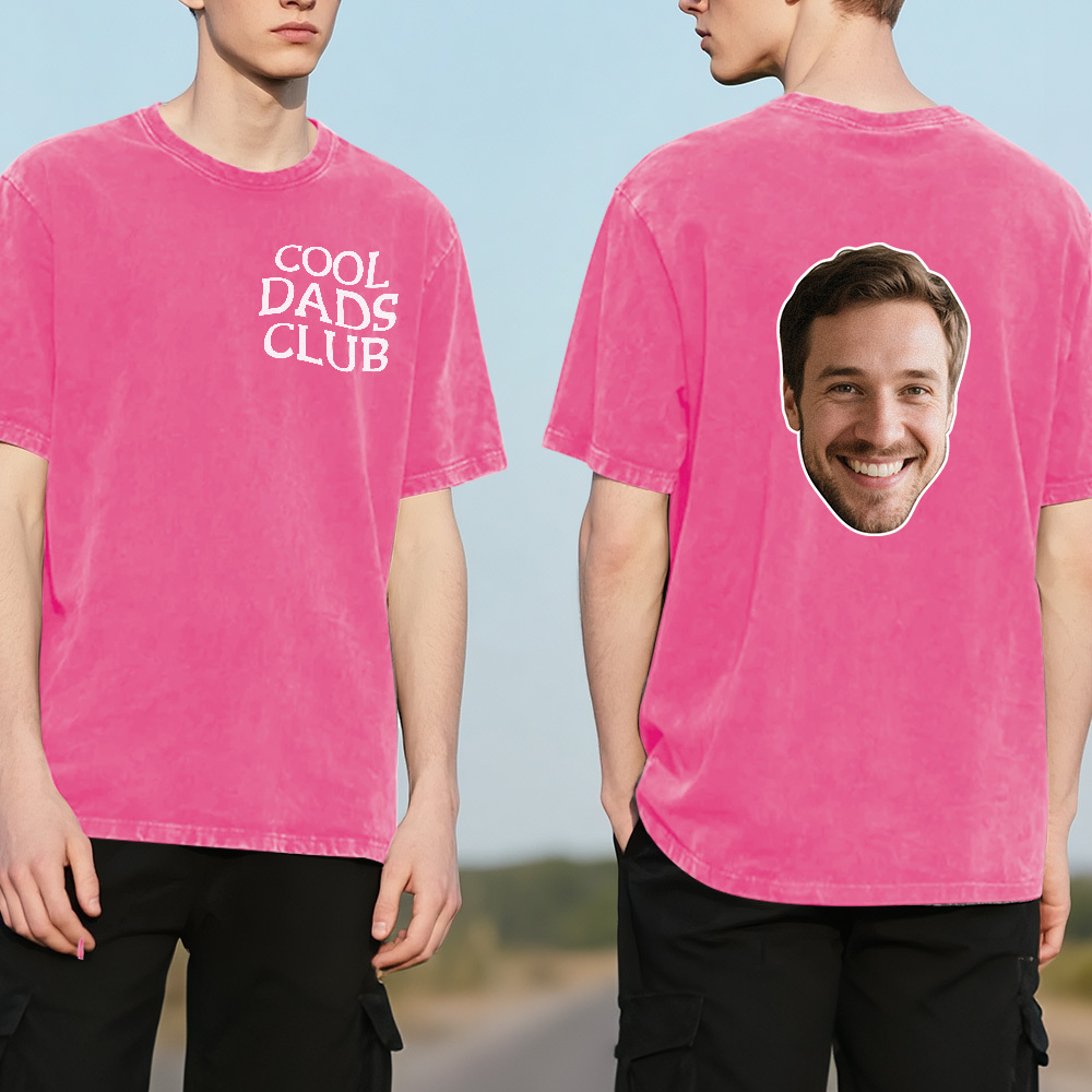 T-shirt Personnalisé Face Mash, Photo Personnalisée, Multicolore, Amusant, Cadeau Pour La Fête Des Pères - MyFaceSocksFR