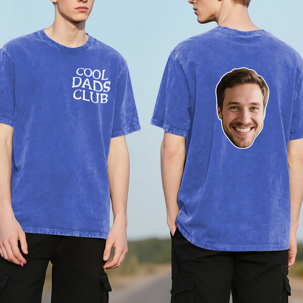 T-shirt Personnalisé Face Mash, Photo Personnalisée, Multicolore, Amusant, Cadeau Pour La Fête Des Pères - MyFaceSocksFR