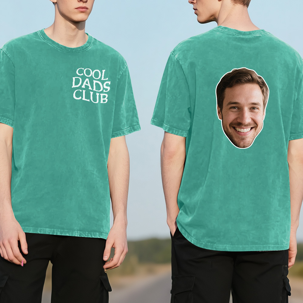 T-shirt Personnalisé Face Mash, Photo Personnalisée, Multicolore, Amusant, Cadeau Pour La Fête Des Pères - MyFaceSocksFR